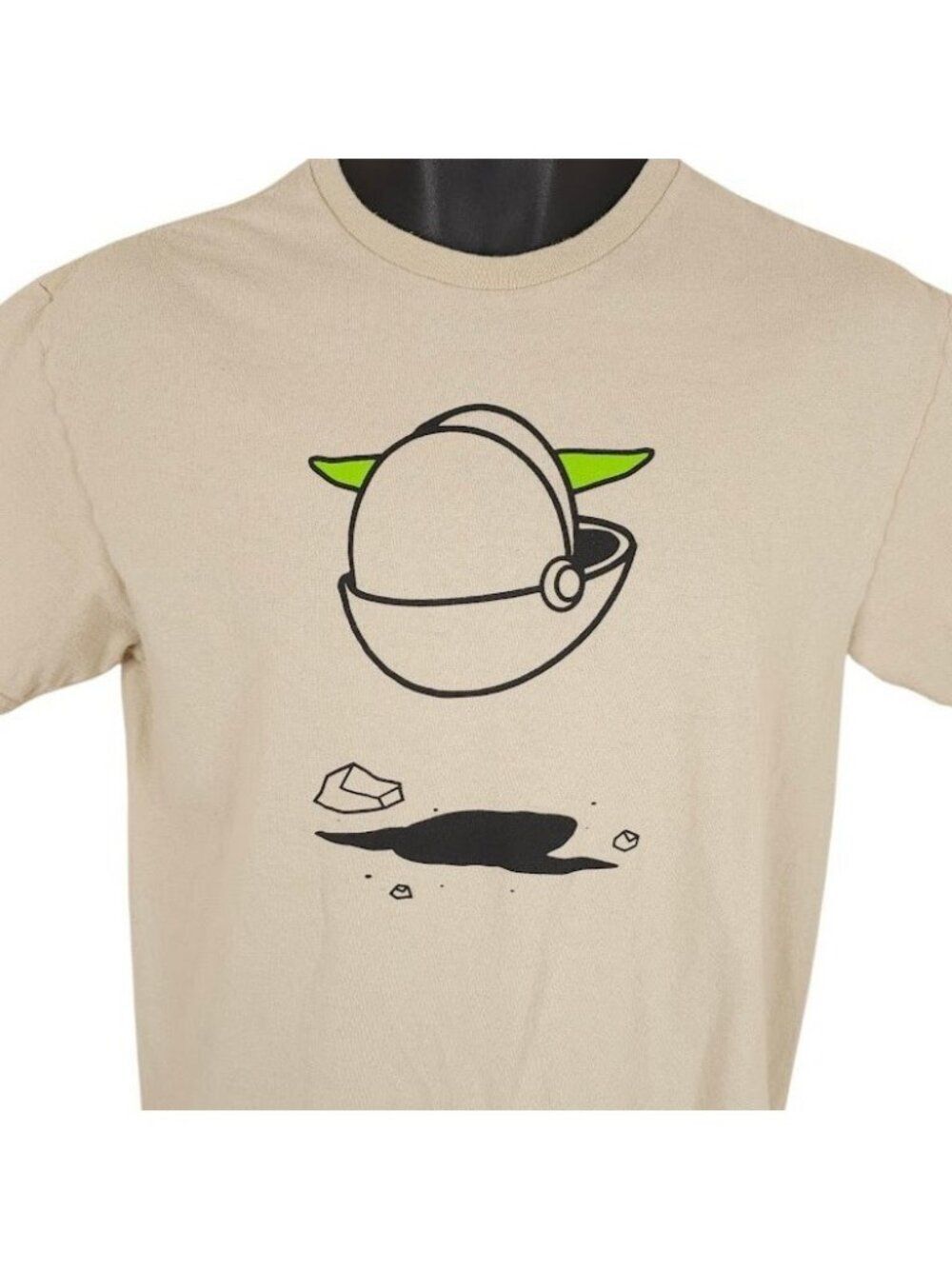 Star Wars The Mandalorian T Shirt Mens Size Medium Beige Grogu TV Series